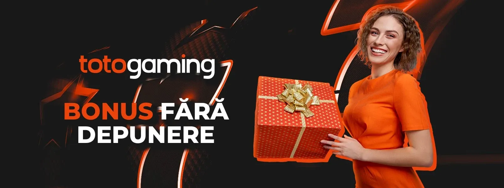 imagine cu textul bonus fara depunere de la totogaming si o persoana cu un cadou